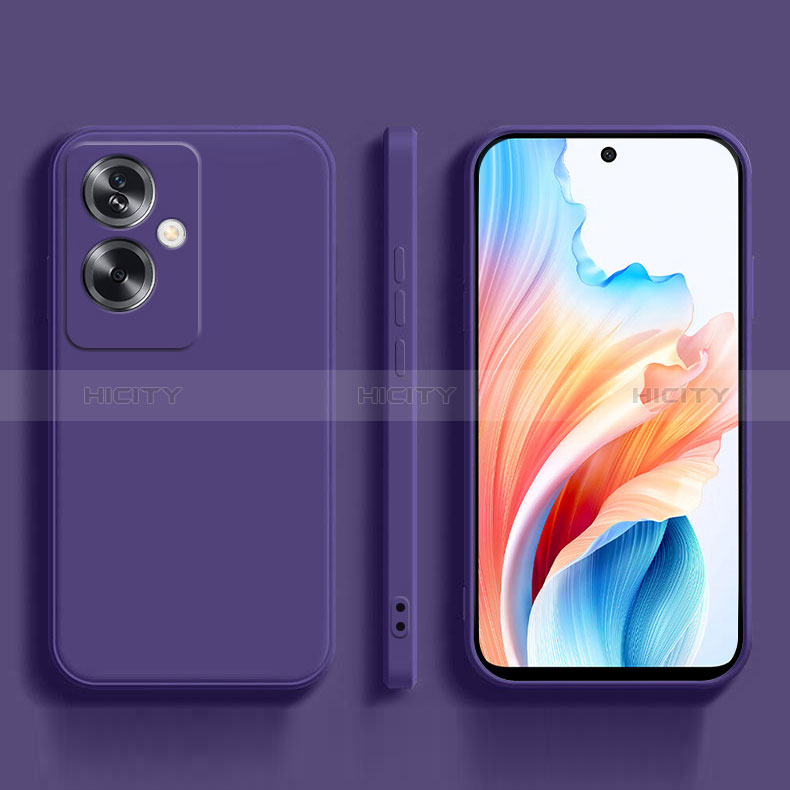 Custodia Silicone Ultra Sottile Morbida 360 Gradi Cover per Oppo A2 5G Viola