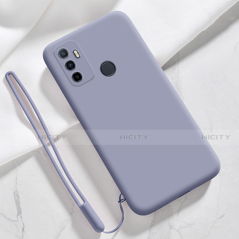 Custodia Silicone Ultra Sottile Morbida 360 Gradi Cover per Oppo A33 Grigio Lavanda