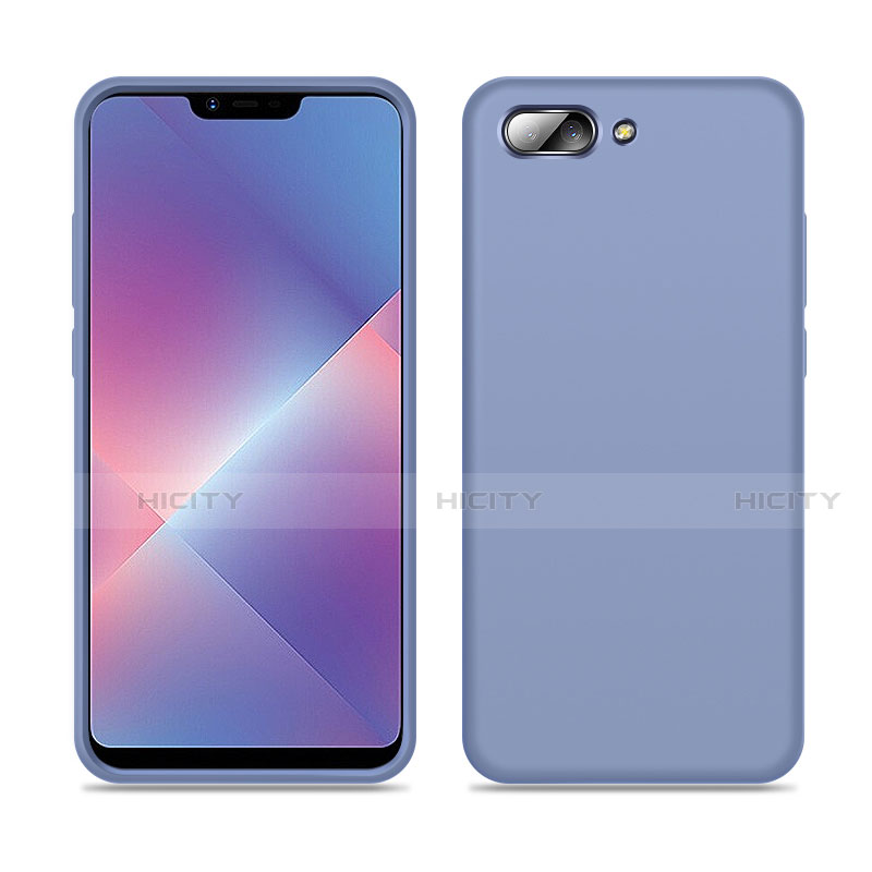 Custodia Silicone Ultra Sottile Morbida 360 Gradi Cover per Oppo A5 Grigio Lavanda