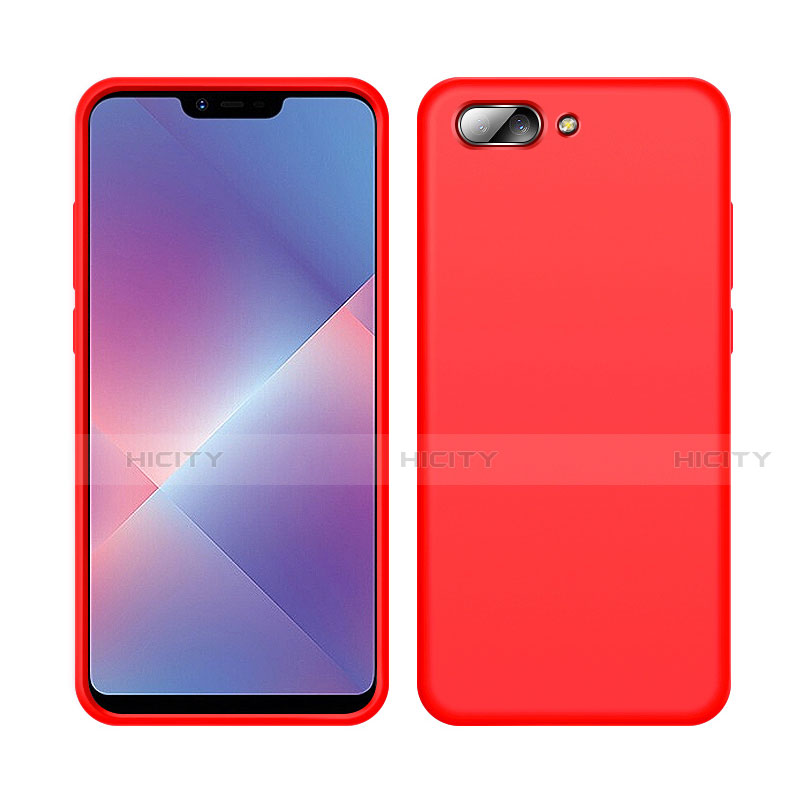 Custodia Silicone Ultra Sottile Morbida 360 Gradi Cover per Oppo A5 Rosso