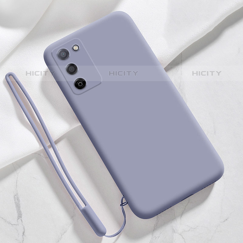 Custodia Silicone Ultra Sottile Morbida 360 Gradi Cover per Oppo A55S 5G Grigio Lavanda