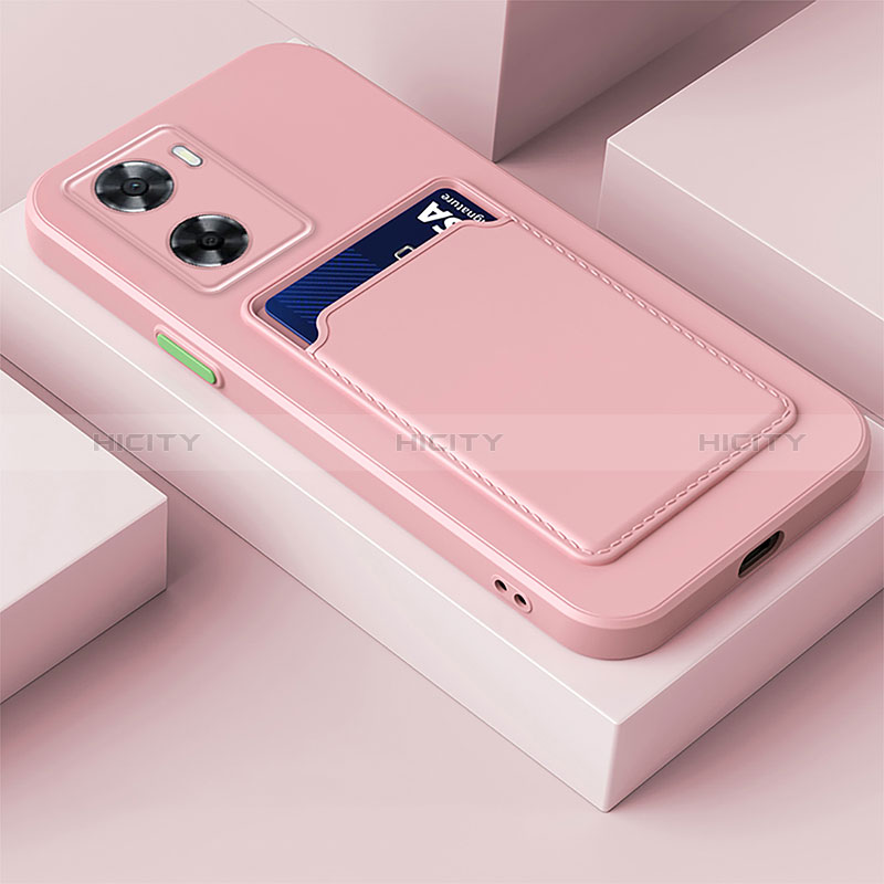 Custodia Silicone Ultra Sottile Morbida 360 Gradi Cover per Oppo A77 4G Rosa