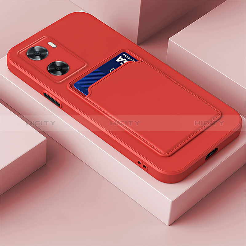 Custodia Silicone Ultra Sottile Morbida 360 Gradi Cover per Oppo A77 4G Rosso