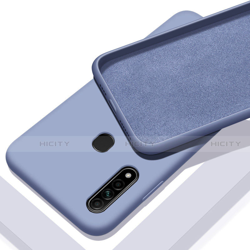 Custodia Silicone Ultra Sottile Morbida 360 Gradi Cover per Oppo A8 Grigio