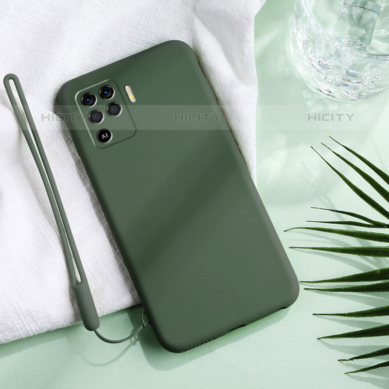 Custodia Silicone Ultra Sottile Morbida 360 Gradi Cover per Oppo A94 4G Verde Notte