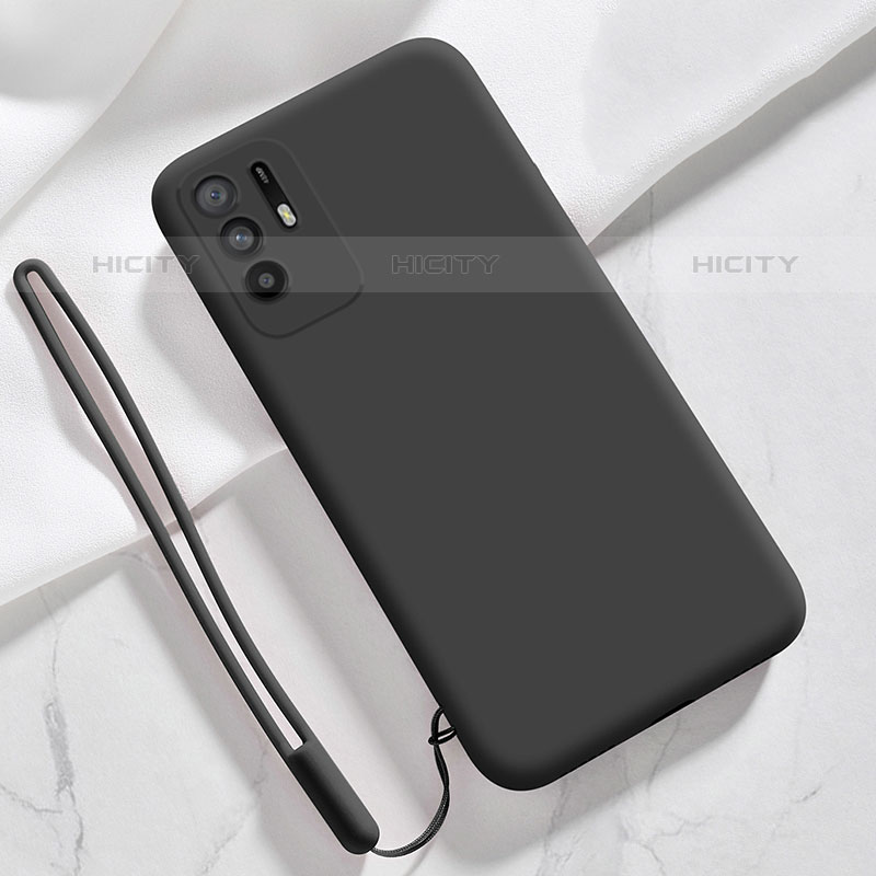 Custodia Silicone Ultra Sottile Morbida 360 Gradi Cover per Oppo A95 5G Nero