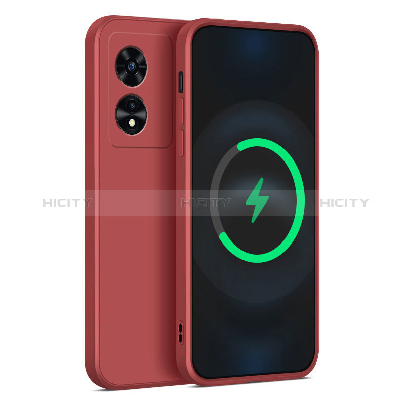 Custodia Silicone Ultra Sottile Morbida 360 Gradi Cover per Oppo F23 5G Rosso