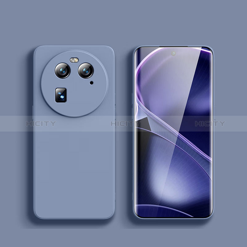 Custodia Silicone Ultra Sottile Morbida 360 Gradi Cover per Oppo Find X6 5G Grigio Lavanda