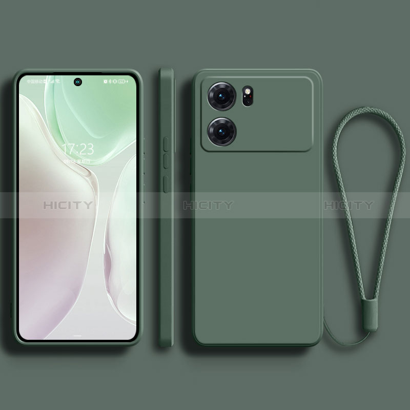 Custodia Silicone Ultra Sottile Morbida 360 Gradi Cover per Oppo K10 5G Verde Notte