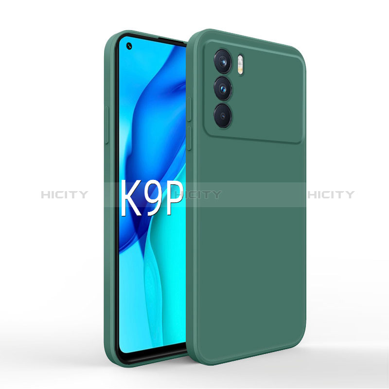 Custodia Silicone Ultra Sottile Morbida 360 Gradi Cover per Oppo K9 Pro 5G Verde Notte