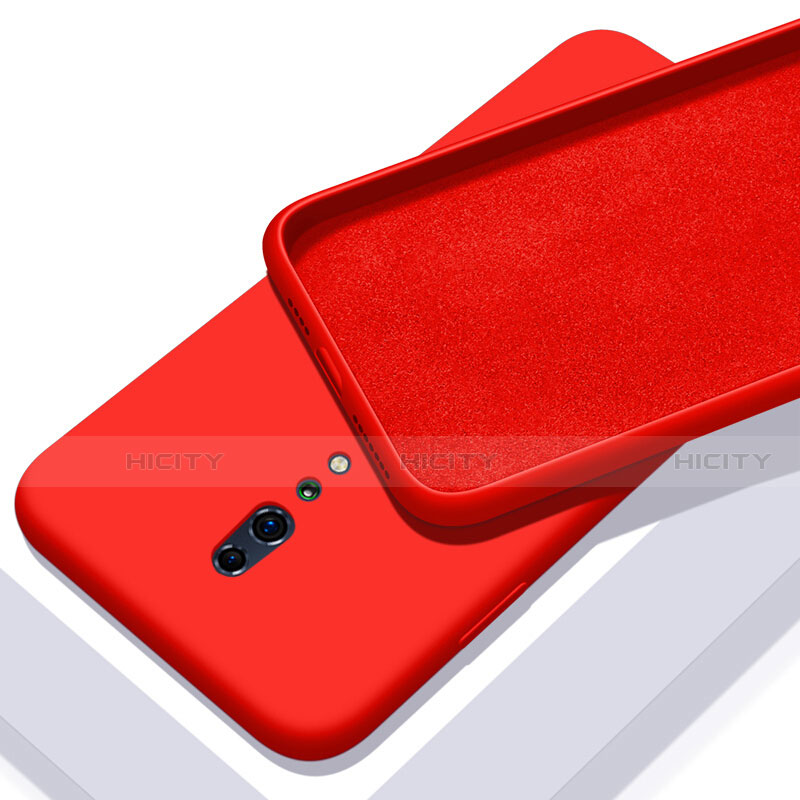 Custodia Silicone Ultra Sottile Morbida 360 Gradi Cover per Oppo Reno Z Rosso