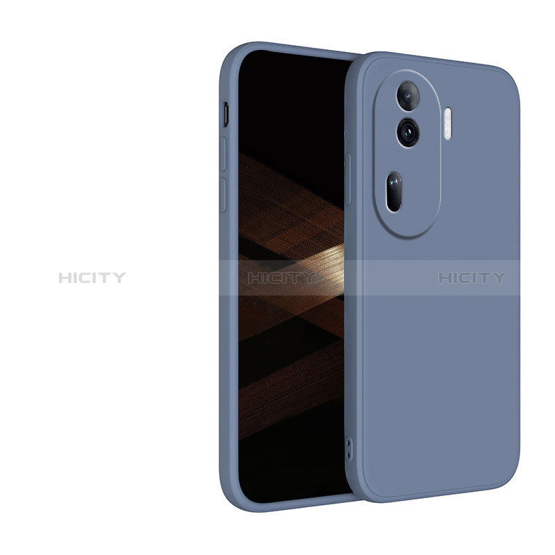 Custodia Silicone Ultra Sottile Morbida 360 Gradi Cover per Oppo Reno11 Pro 5G Grigio Lavanda