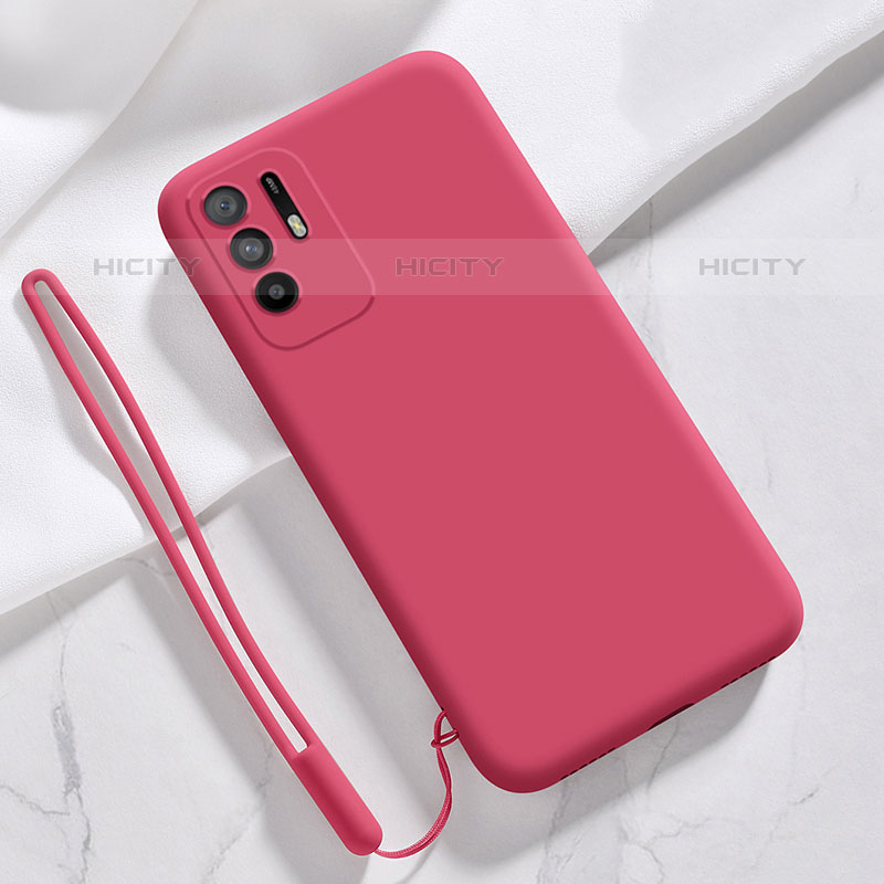 Custodia Silicone Ultra Sottile Morbida 360 Gradi Cover per Oppo Reno5 Z 5G Rosso