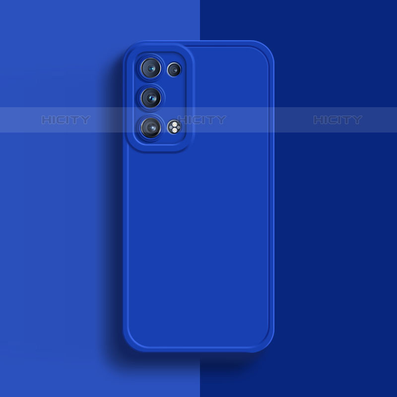 Custodia Silicone Ultra Sottile Morbida 360 Gradi Cover per Oppo Reno6 Pro 5G Blu