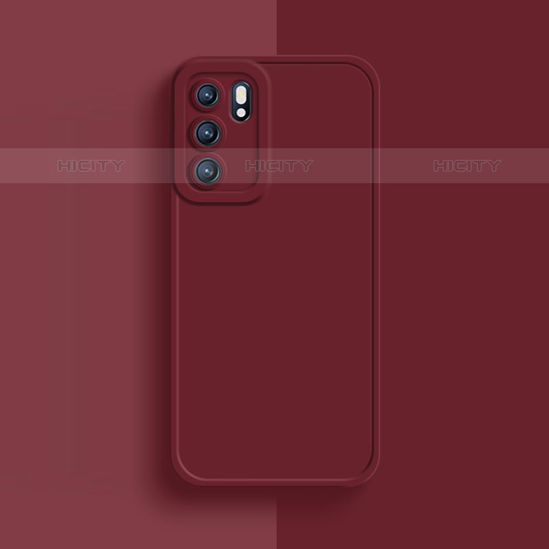 Custodia Silicone Ultra Sottile Morbida 360 Gradi Cover per Oppo Reno6 Pro 5G India Rosso