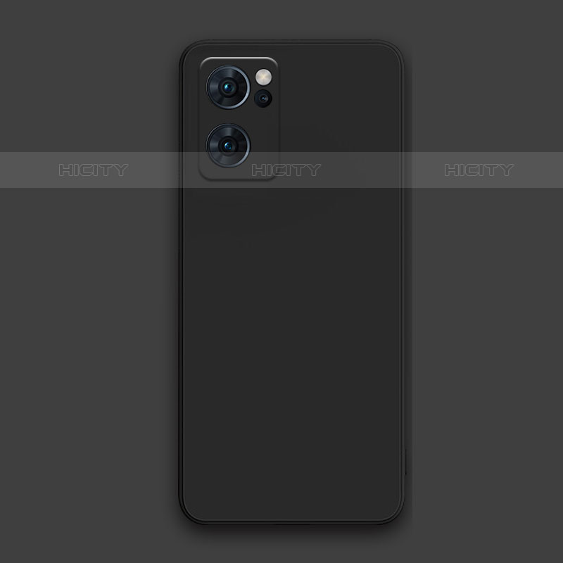 Custodia Silicone Ultra Sottile Morbida 360 Gradi Cover per Oppo Reno7 Pro 5G Nero