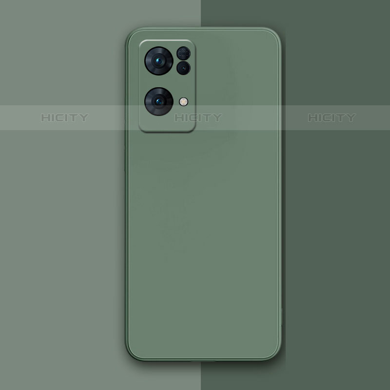 Custodia Silicone Ultra Sottile Morbida 360 Gradi Cover per Oppo Reno7 Pro 5G Verde