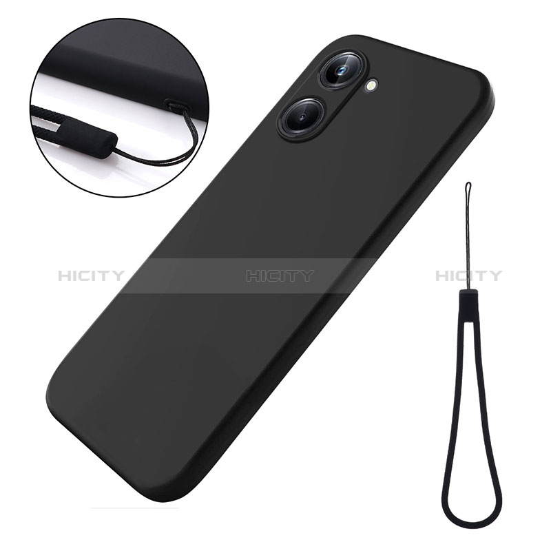 Custodia Silicone Ultra Sottile Morbida 360 Gradi Cover per Realme 10 Pro 5G Nero