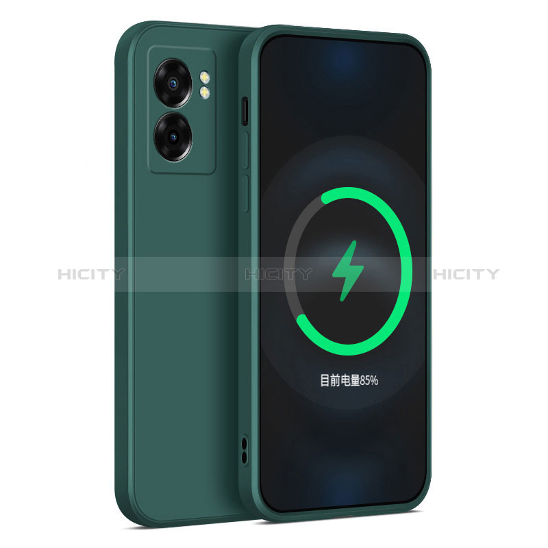 Custodia Silicone Ultra Sottile Morbida 360 Gradi Cover per Realme V23i 5G Verde Notte