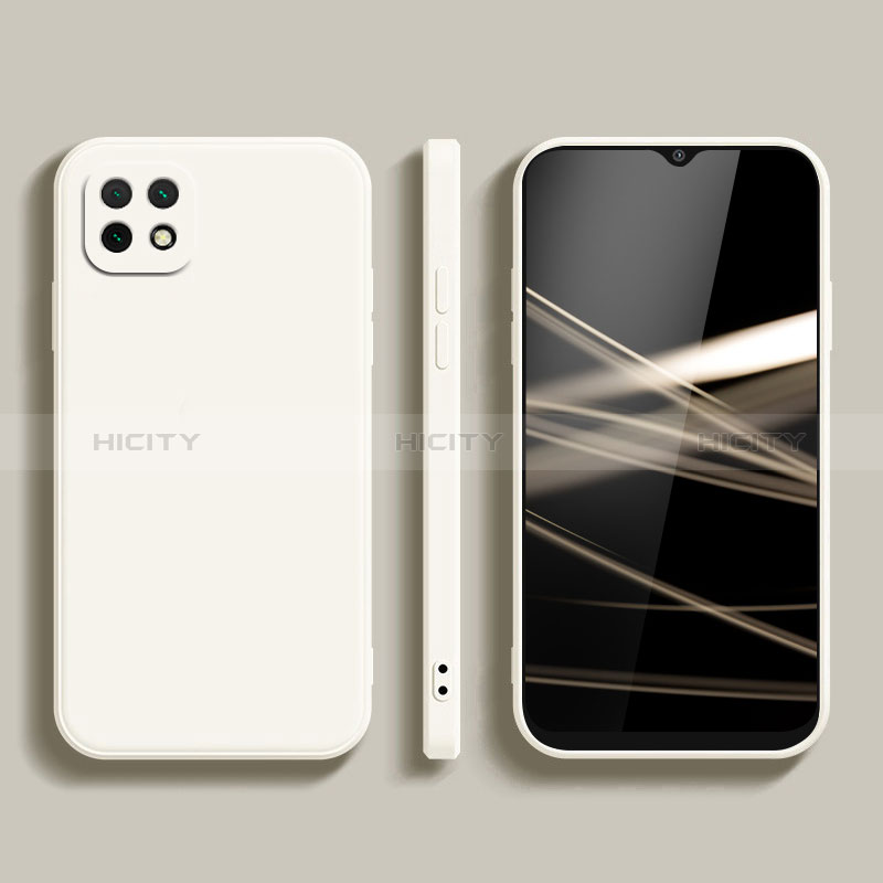 Custodia Silicone Ultra Sottile Morbida 360 Gradi Cover per Samsung Galaxy A22s 5G Bianco