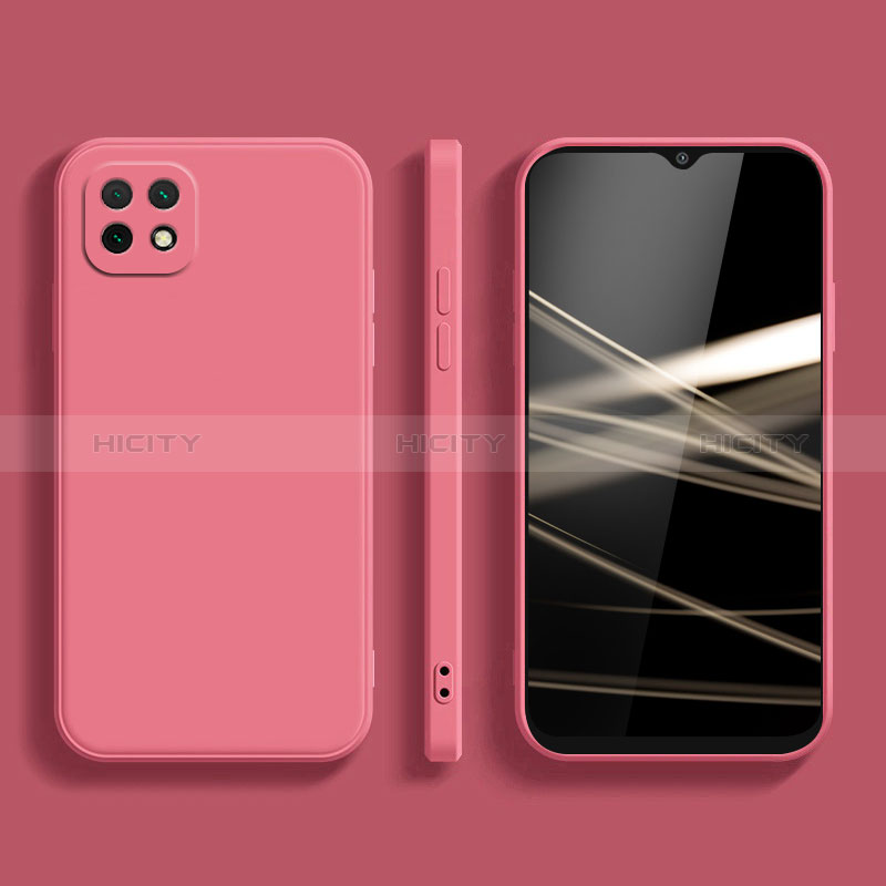 Custodia Silicone Ultra Sottile Morbida 360 Gradi Cover per Samsung Galaxy A22s 5G Rosa Caldo