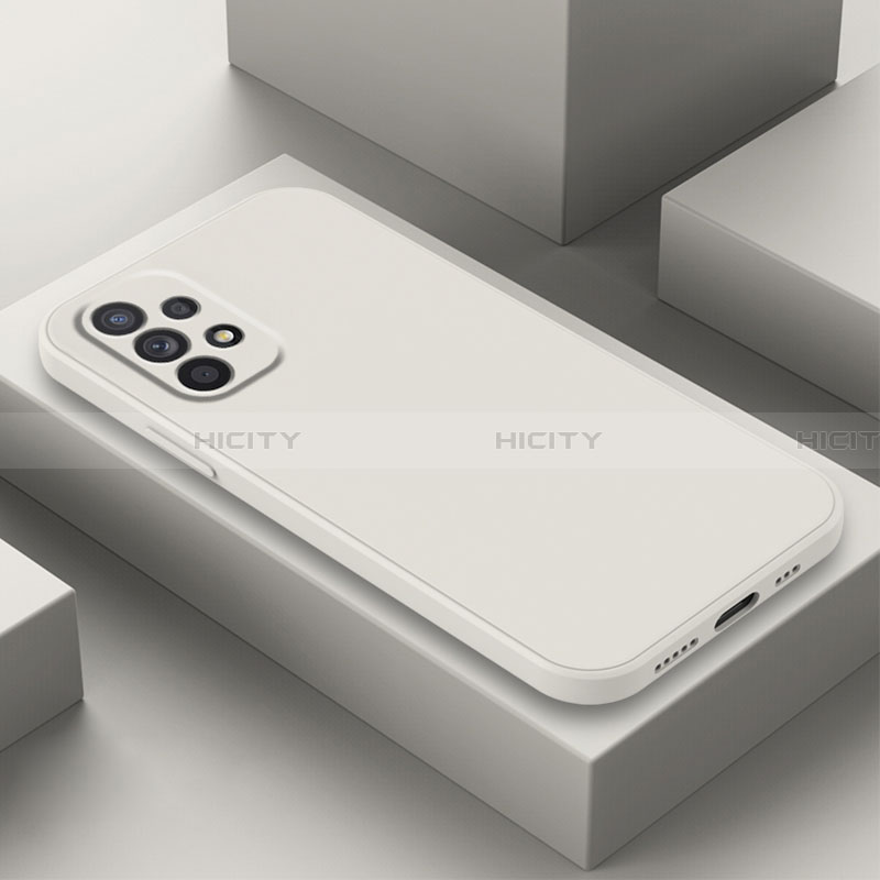 Custodia Silicone Ultra Sottile Morbida 360 Gradi Cover per Samsung Galaxy A23 4G Bianco