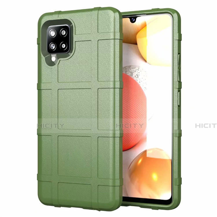 Custodia Silicone Ultra Sottile Morbida 360 Gradi Cover per Samsung Galaxy A42 5G Verde Militare