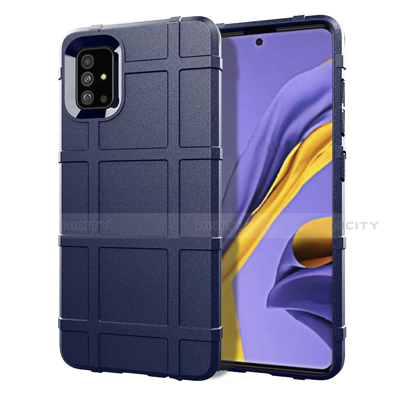 Custodia Silicone Ultra Sottile Morbida 360 Gradi Cover per Samsung Galaxy A51 4G Blu