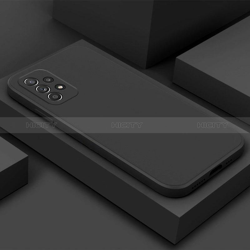 Custodia Silicone Ultra Sottile Morbida 360 Gradi Cover per Samsung Galaxy A52s 5G Nero