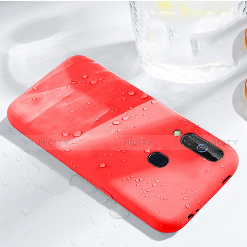 Custodia Silicone Ultra Sottile Morbida 360 Gradi Cover per Samsung Galaxy A60 Rosso