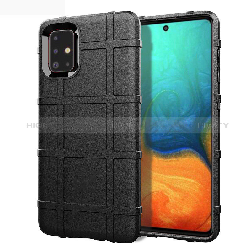 Custodia Silicone Ultra Sottile Morbida 360 Gradi Cover per Samsung Galaxy A71 4G A715 Nero