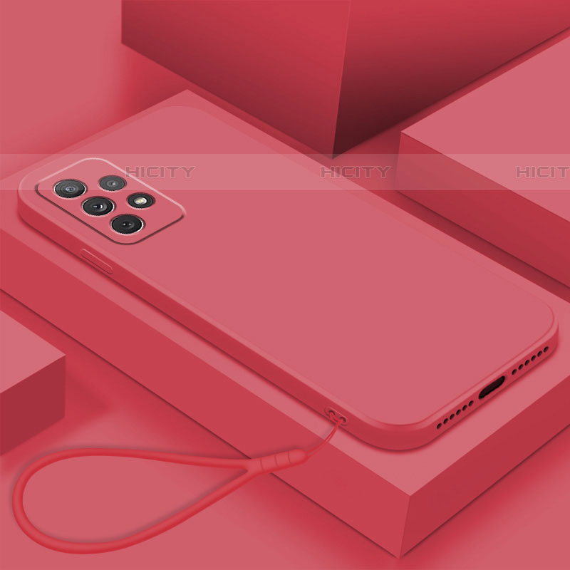 Custodia Silicone Ultra Sottile Morbida 360 Gradi Cover per Samsung Galaxy A72 5G Rosso