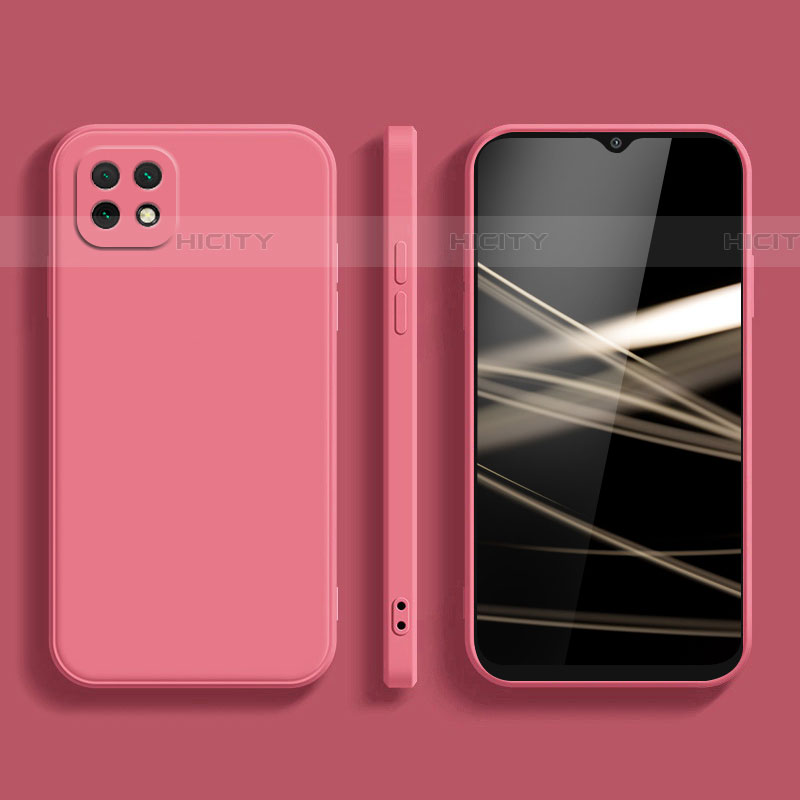 Custodia Silicone Ultra Sottile Morbida 360 Gradi Cover per Samsung Galaxy F42 5G Rosa Caldo