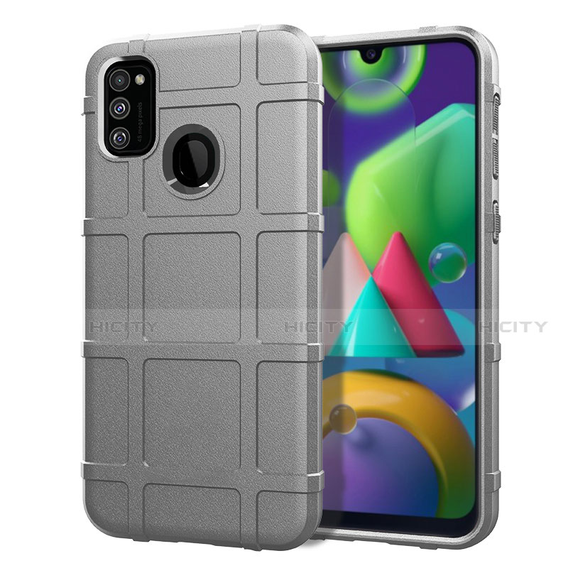 Custodia Silicone Ultra Sottile Morbida 360 Gradi Cover per Samsung Galaxy M30s Argento