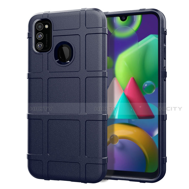 Custodia Silicone Ultra Sottile Morbida 360 Gradi Cover per Samsung Galaxy M30s Blu