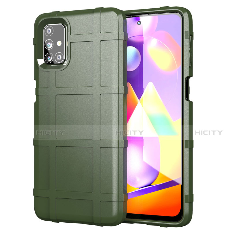 Custodia Silicone Ultra Sottile Morbida 360 Gradi Cover per Samsung Galaxy M31s Verde Militare