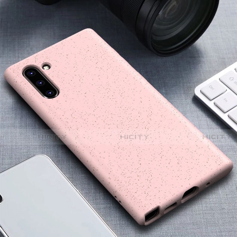 Custodia Silicone Ultra Sottile Morbida 360 Gradi Cover per Samsung Galaxy Note 10 5G Oro Rosa