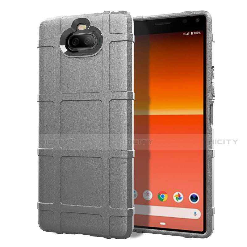 Custodia Silicone Ultra Sottile Morbida 360 Gradi Cover per Sony Xperia 8 Grigio