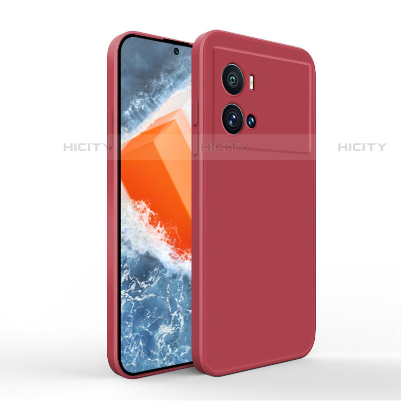 Custodia Silicone Ultra Sottile Morbida 360 Gradi Cover per Vivo iQOO 9 Pro 5G Rosso