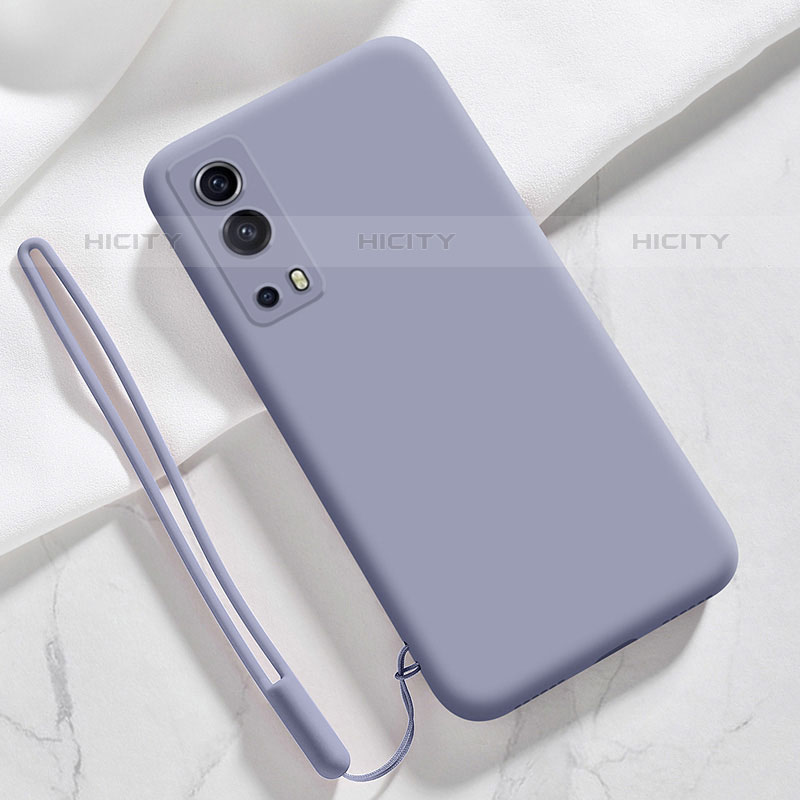 Custodia Silicone Ultra Sottile Morbida 360 Gradi Cover per Vivo iQOO Z3 5G Grigio Lavanda