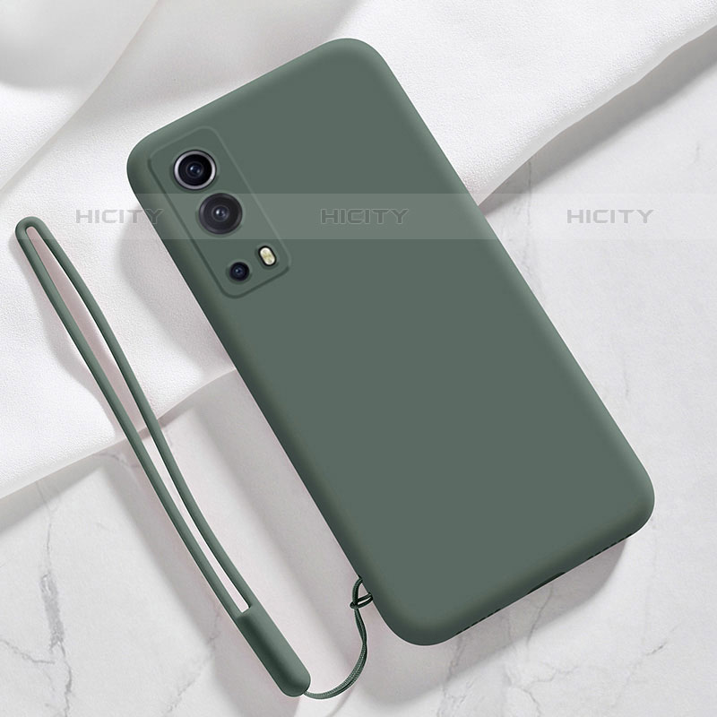 Custodia Silicone Ultra Sottile Morbida 360 Gradi Cover per Vivo iQOO Z3 5G Verde Notte