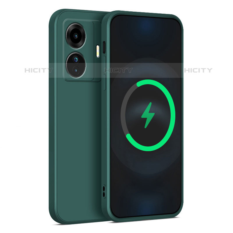 Custodia Silicone Ultra Sottile Morbida 360 Gradi Cover per Vivo iQOO Z6 Pro 5G Verde Notte