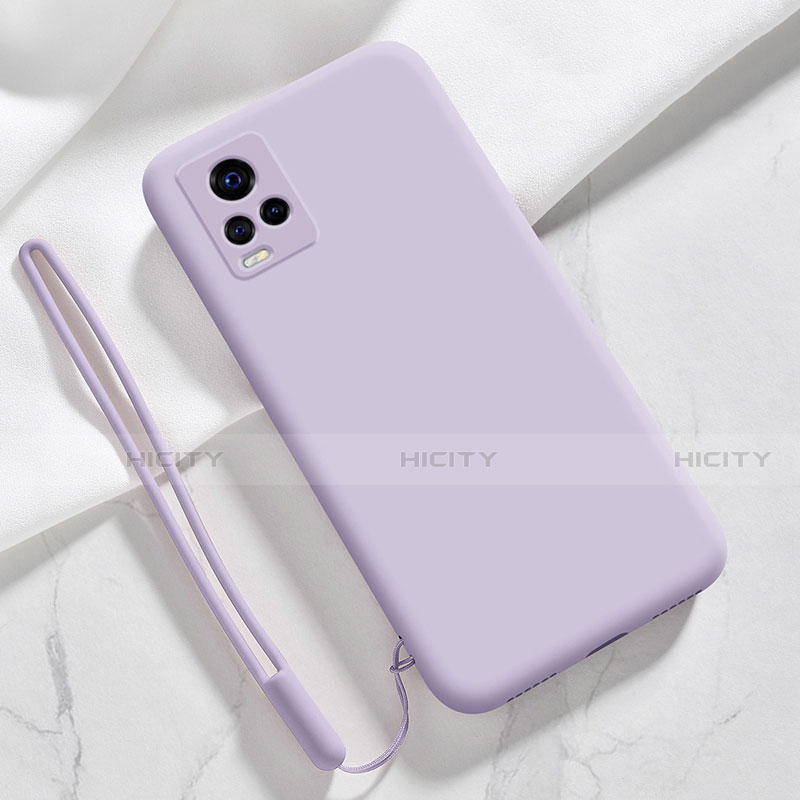 Custodia Silicone Ultra Sottile Morbida 360 Gradi Cover per Vivo V20 Pro 5G Lavanda