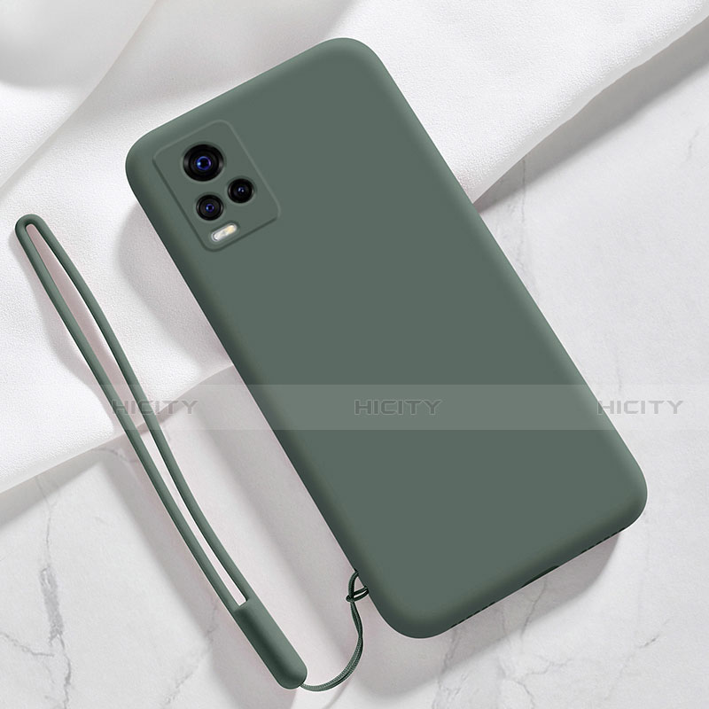 Custodia Silicone Ultra Sottile Morbida 360 Gradi Cover per Vivo V20 Pro 5G Verde Notte