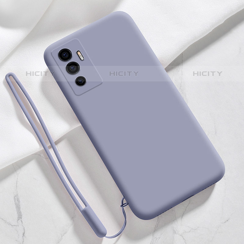 Custodia Silicone Ultra Sottile Morbida 360 Gradi Cover per Vivo V23e 5G Grigio Lavanda