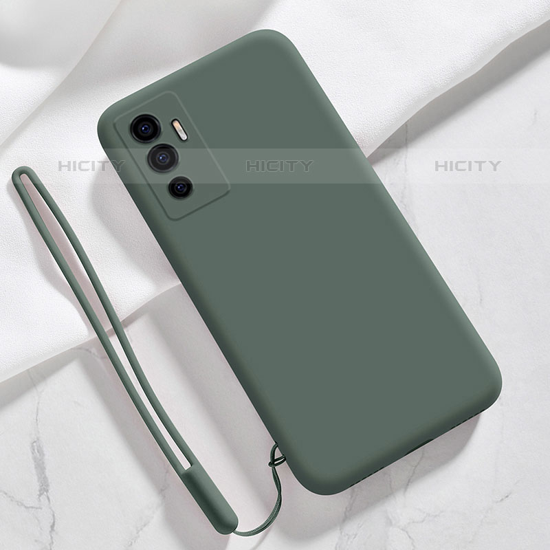 Custodia Silicone Ultra Sottile Morbida 360 Gradi Cover per Vivo V23e 5G Verde Notte