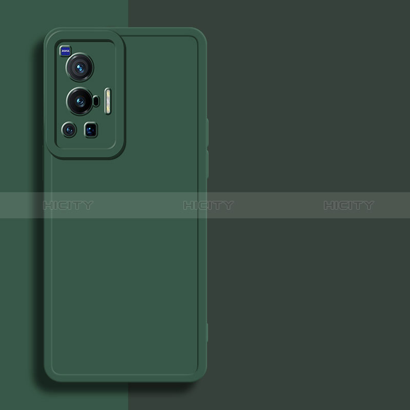 Custodia Silicone Ultra Sottile Morbida 360 Gradi Cover per Vivo X70 Pro 5G Verde Notte