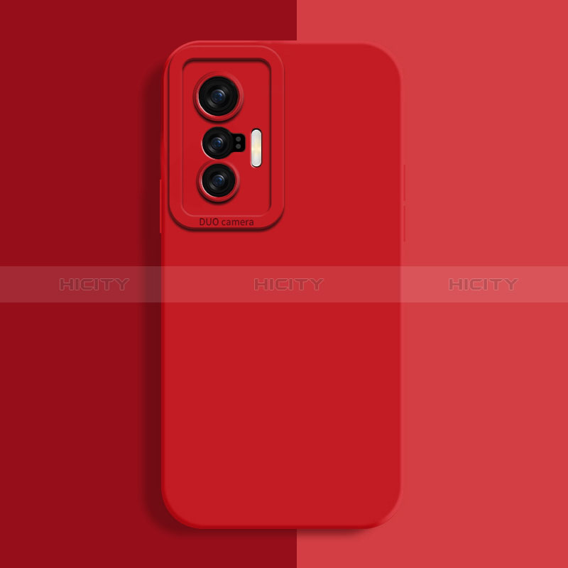 Custodia Silicone Ultra Sottile Morbida 360 Gradi Cover per Vivo X70t Rosso