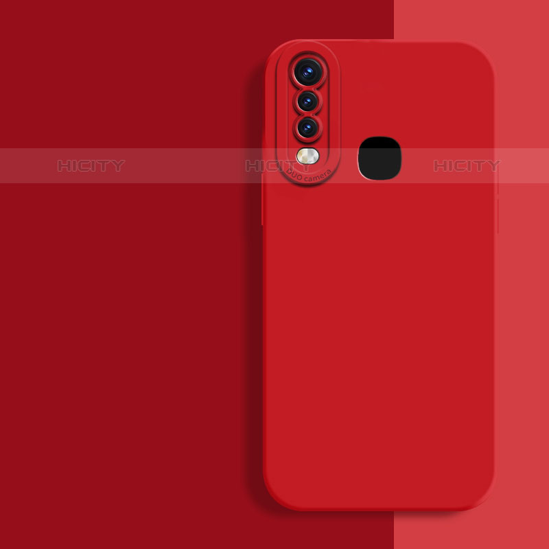 Custodia Silicone Ultra Sottile Morbida 360 Gradi Cover per Vivo Y11 Rosso