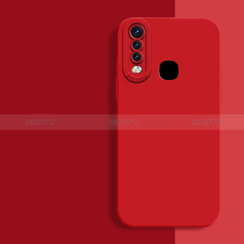 Custodia Silicone Ultra Sottile Morbida 360 Gradi Cover per Vivo Y3s Rosso